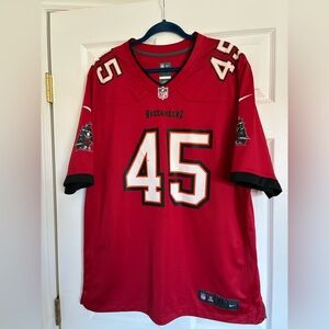 Tampa Bay Bucs NFL Red Nike Jersey with Logos
